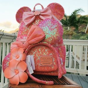 🌺Disney Aulani Coral Sequin Mini Backpack